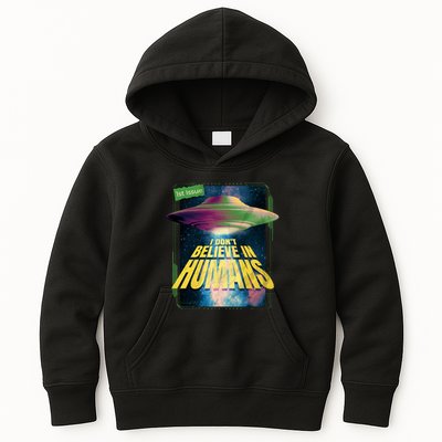 I Don't Believe In Humans UFO Kids Hoodie