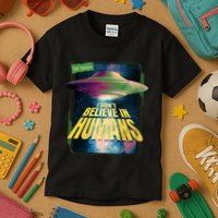 I Don't Believe In Humans UFO Kids T-Shirt