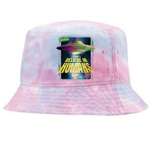 I Don't Believe In Humans UFO Tie-Dyed Bucket Hat