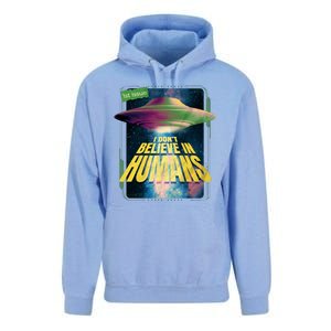 I Don't Believe In Humans UFO Unisex Surf Hoodie