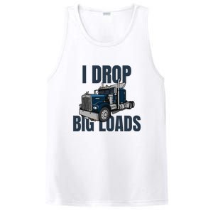 I Drop Big Loads Trucking Funny Trucker Truck Driver PosiCharge Competitor Tank