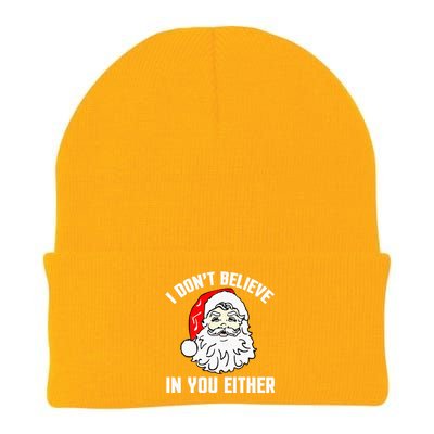 I Don't Believe In You Either Funny Christmas Knit Cap Winter Beanie