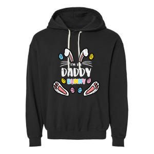 Im Daddy Bunny Rabbit Easter Family Matching Dad Papa Funny Gift Garment-Dyed Fleece Hoodie