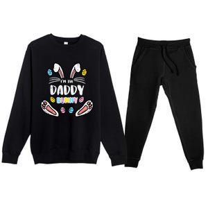 Im Daddy Bunny Rabbit Easter Family Matching Dad Papa Funny Gift Premium Crewneck Sweatsuit Set