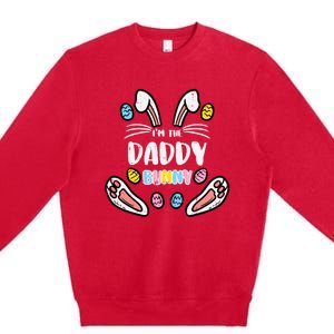 Im Daddy Bunny Rabbit Easter Family Matching Dad Papa Funny Gift Premium Crewneck Sweatshirt