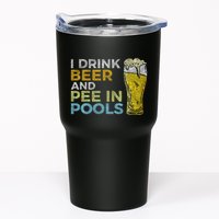 I Drink Beer And Pee In Pools Funny Grunge Vintage Pool Joke Tumbler