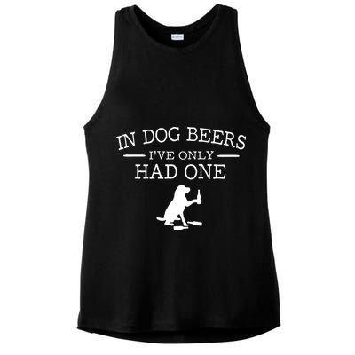 In Dog Beers I've Only Had One Ladies PosiCharge Tri-Blend Wicking Tank