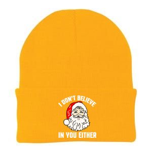 I Dont Believe In You Either Funny Christmas Meaningful Gift Knit Cap Winter Beanie