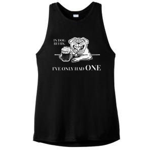 In Dog Beers Ive Only Had One Funny Drinking Ladies PosiCharge Tri-Blend Wicking Tank