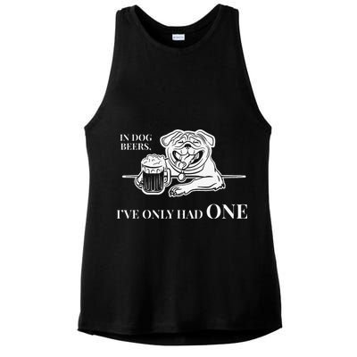 In Dog Beers Ive Only Had One Funny Drinking Ladies PosiCharge Tri-Blend Wicking Tank