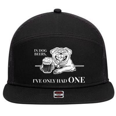 In Dog Beers Ive Only Had One Funny Drinking 7 Panel Mesh Trucker Snapback Hat