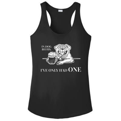 In Dog Beers Ive Only Had One Funny Drinking Ladies PosiCharge Competitor Racerback Tank