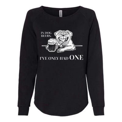 In Dog Beers Ive Only Had One Funny Drinking Womens California Wash Sweatshirt