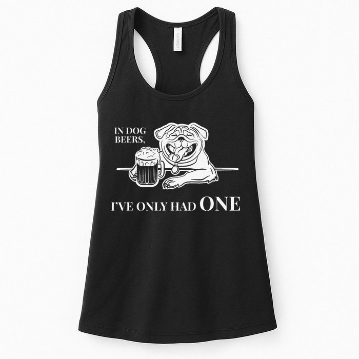 In Dog Beers Ive Only Had One Funny Drinking Womens Tank Top