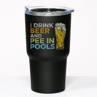 I Drink Beer And Pee In Pools Funny Grunge Vintage Pool Joke Tumbler