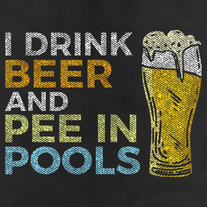 I Drink Beer And Pee In Pools Funny Grunge Vintage Pool Joke Hat