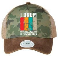 I Drum Because Hitting People With Sticks Is Frowned Upon Legacy Tie Dye Trucker Hat