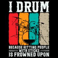 I Drum Because Hitting People With Sticks Is Frowned Upon Impact Tech Backpack
