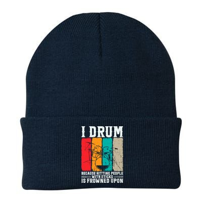 I Drum Because Hitting People With Sticks Is Frowned Upon Beanie