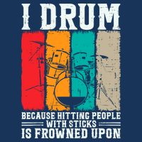I Drum Because Hitting People With Sticks Is Frowned Upon Drawstring Bag
