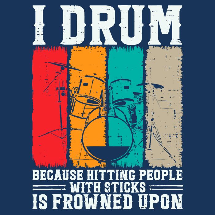 I Drum Because Hitting People With Sticks Is Frowned Upon Drawstring Bag