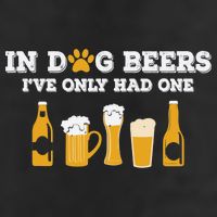 In Dog Beers I've Only Had One Funny ETOH Tee 7 Panel Mesh Trucker Snapback Hat