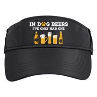 In Dog Beers I've Only Had One Funny ETOH Tee Adult Drive Performance Visor