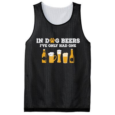 In Dog Beers I've Only Had One Funny ETOH Tee Mesh Reversible Basketball Jersey Tank