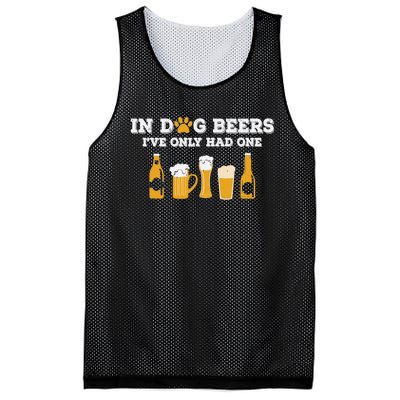 In Dog Beers I've Only Had One Funny ETOH Tee Mesh Reversible Basketball Jersey Tank