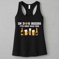 In Dog Beers I've Only Had One Funny ETOH Tee Womens Tank Top