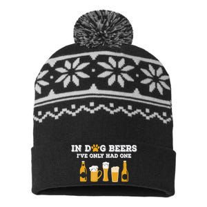 In Dog Beers I've Only Had One Funny ETOH Tee USA-Made Snowflake Beanie