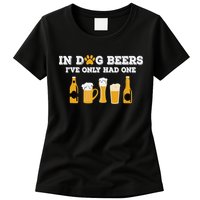 In Dog Beers I've Only Had One Funny ETOH Tee Womens T-Shirt