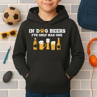 In Dog Beers I've Only Had One Funny ETOH Tee Kids Hoodie