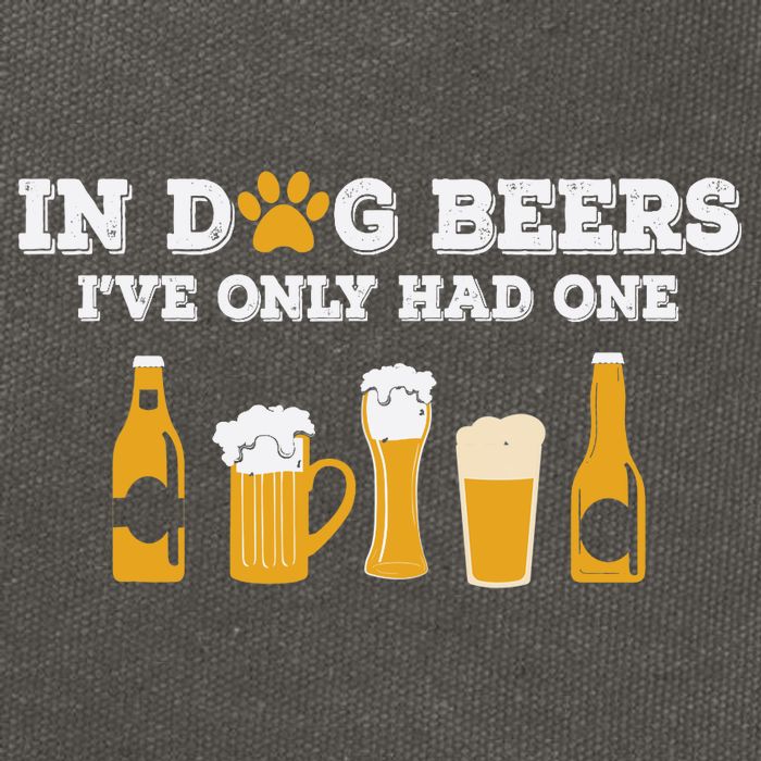 In Dog Beers I've Only Had One Funny ETOH Tee Cotton Canvas Backpack