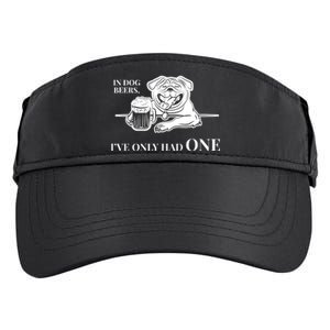 In Dog Beers I've Only Had One - Funny Drinking Adult Drive Performance Visor