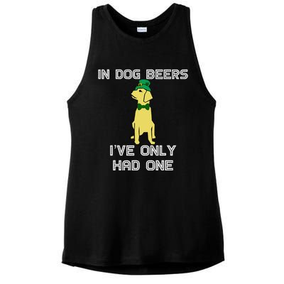 In Dog Beers I've Only Had One St. Patrick's Day Tee Ladies PosiCharge Tri-Blend Wicking Tank