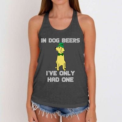 In Dog Beers I've Only Had One St. Patrick's Day Tee Women's Knotted Racerback Tank