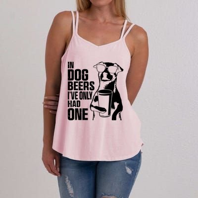 In Dog Beers Ive Only One Dog Women Funny Beer Women's Strappy Tank