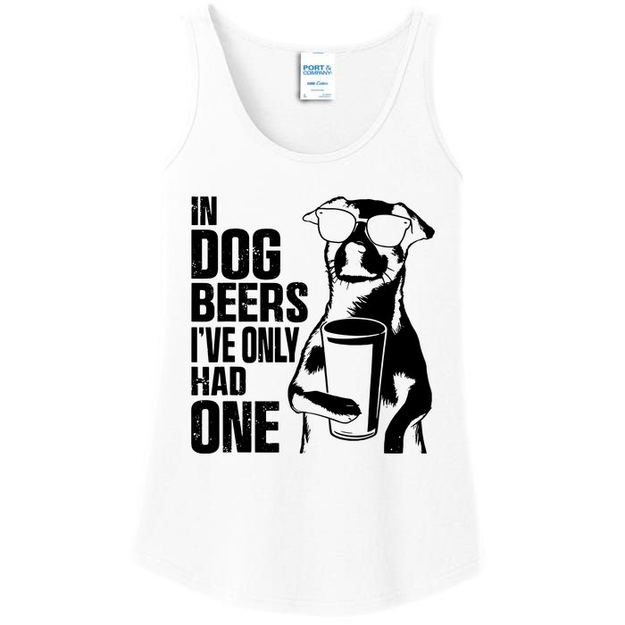 In Dog Beers Ive Only One Dog Women Funny Beer Ladies Essential Tank