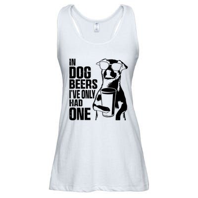 In Dog Beers Ive Only One Dog Women Funny Beer Ladies Essential Flowy Tank