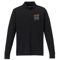 Inspirational Dream Big Performance Long Sleeve Polo