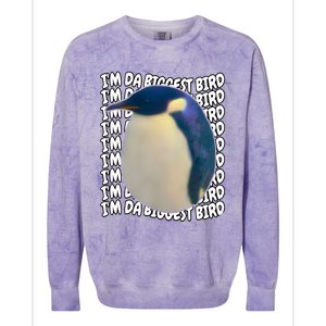 I'm Da Biggest Bird Meme For Bird Lovers Meme Enthusiasts Colorblast Crewneck Sweatshirt