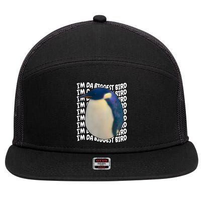 I'm Da Biggest Bird Meme For Bird Lovers Meme Enthusiasts 7 Panel Mesh Trucker Snapback Hat