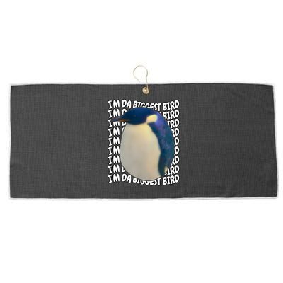 I'm Da Biggest Bird Meme For Bird Lovers Meme Enthusiasts Large Microfiber Waffle Golf Towel