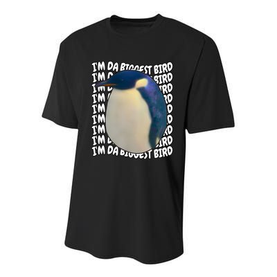 I'm Da Biggest Bird Meme For Bird Lovers Meme Enthusiasts Youth Performance Sprint T-Shirt