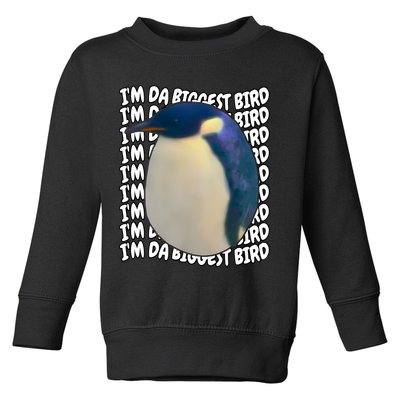 I'm Da Biggest Bird Meme For Bird Lovers Meme Enthusiasts Toddler Sweatshirt