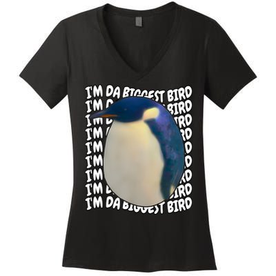 I'm Da Biggest Bird Meme For Bird Lovers Meme Enthusiasts Women's V-Neck T-Shirt