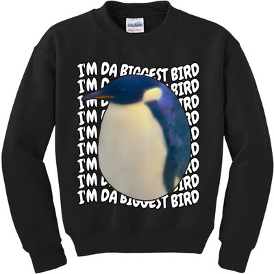 I'm Da Biggest Bird Meme For Bird Lovers Meme Enthusiasts Kids Sweatshirt
