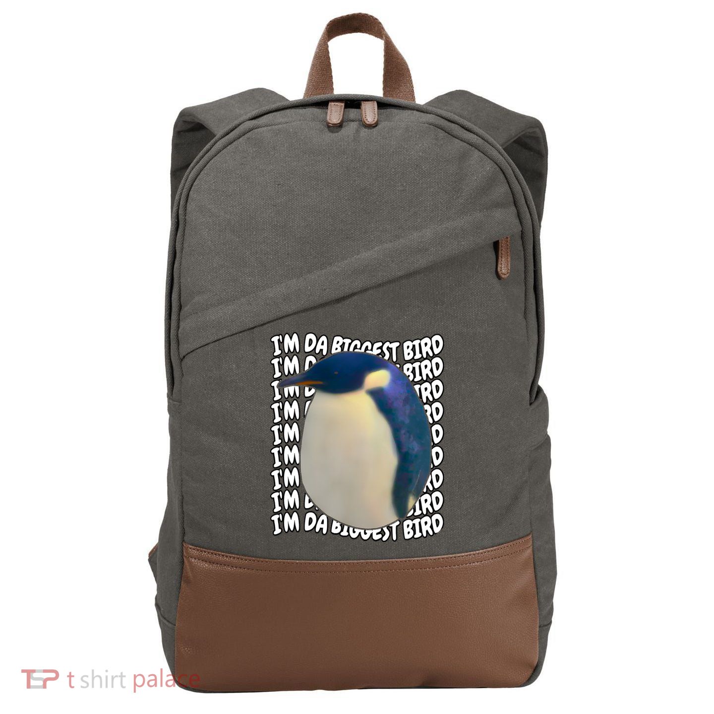 I'm Da Biggest Bird Meme For Bird Lovers Meme Enthusiasts Cotton Canvas Backpack