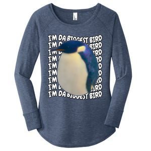 I'm Da Biggest Bird Meme For Bird Lovers Meme Enthusiasts Women's Perfect Tri Tunic Long Sleeve Shirt